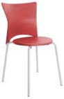 Cadeira bistr Rhodes polipropileno vermelho