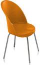 Cadeira Gogo 4 ps cromada laranja
